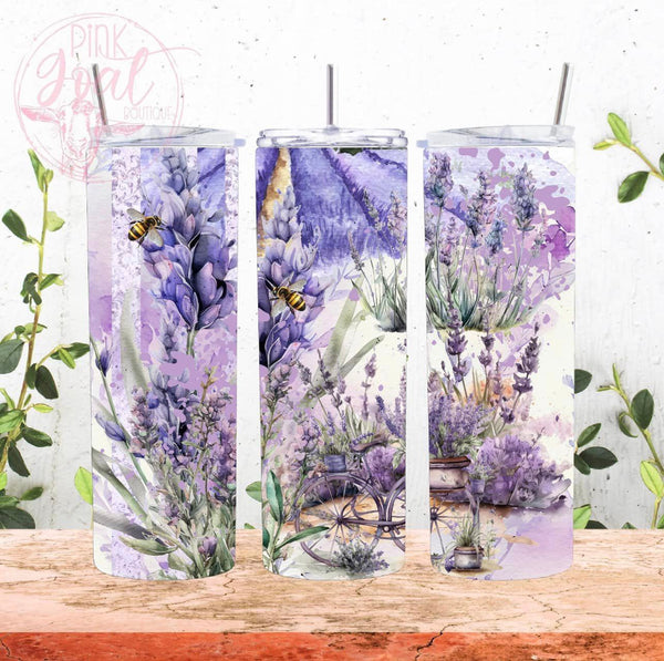 Country  Lavender Flowers Tumbler