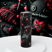 Black and Red Voodoo Doll 20 oz Tumbler
